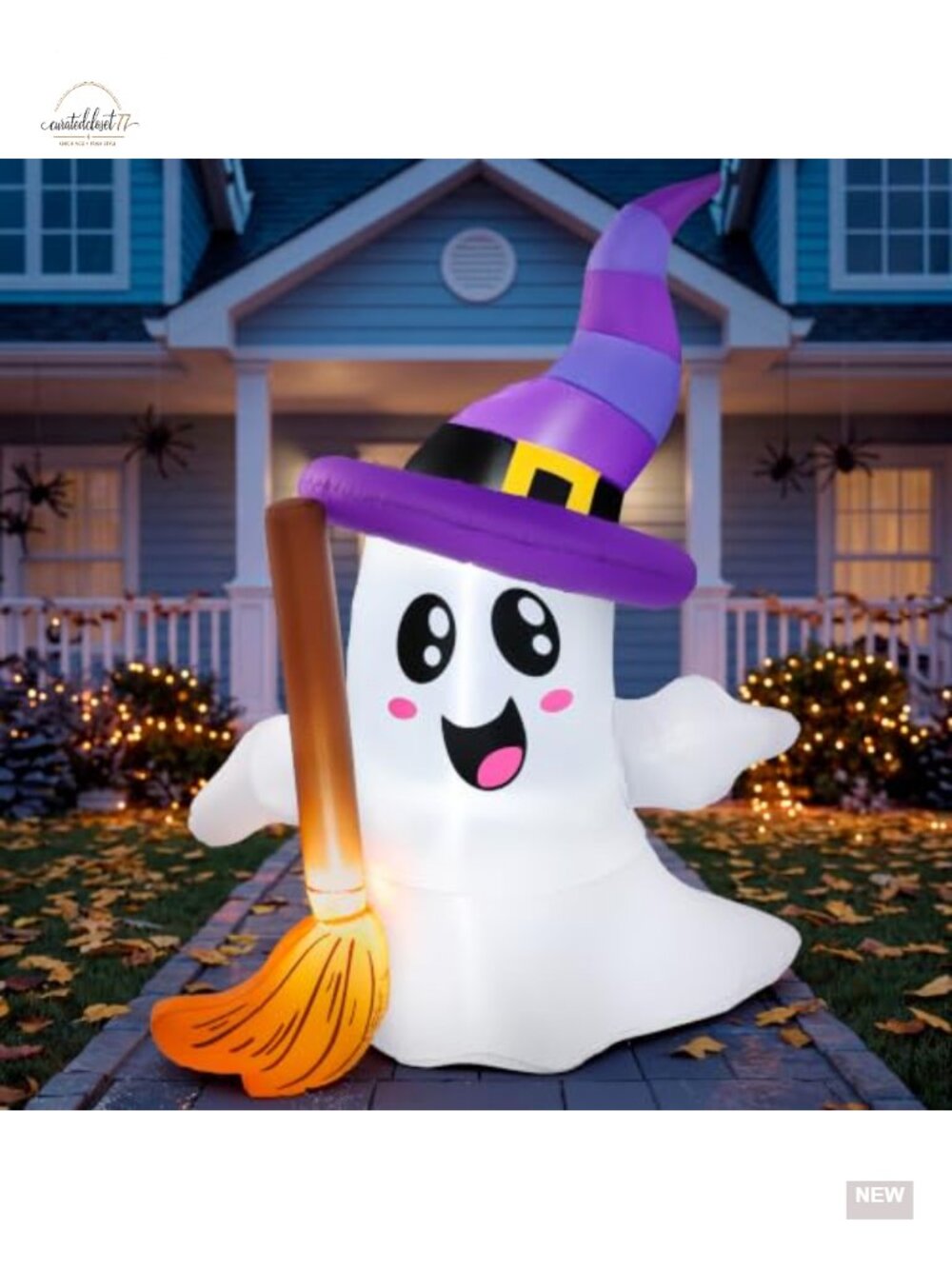 6ft Halloween Inflatable Ghost Yard Decor LED Blow Up Outdoor Party